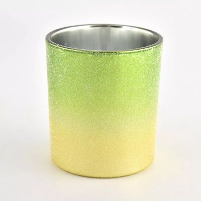 luxury gradient style color glass candle jar