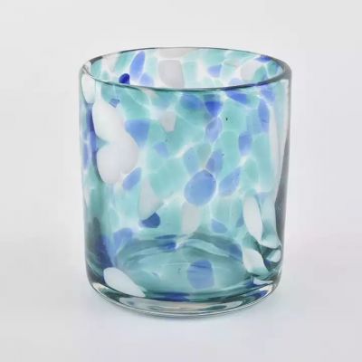 Candle Containers Empty Jars Colorful Glass Candle Container With Lid