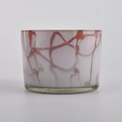 Wholesle 16oz spring red cylinder glass jar for candle making