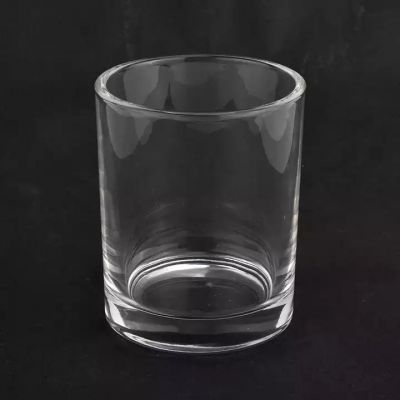 luxury clear thick wall glass candle vessels