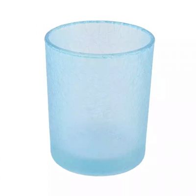 New frosted glass candle jar with color spraying