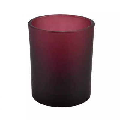 luxury ombre matte color glass candle jar