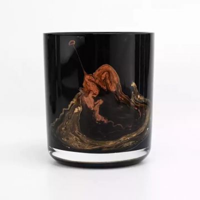 Home Decoration Empty Glass Candle Jars Round Bottom supplier