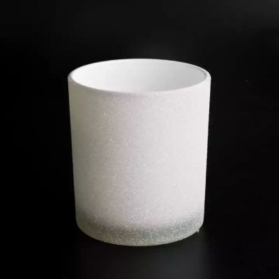 300ml frost white glass candle jar empty candle vessel decorative wedding