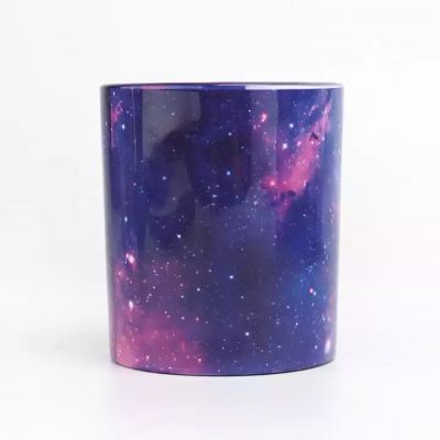 luxury empty glass candle jar for candle making 8oz 10oz 12oz wax candle vessel