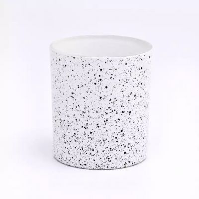 New 10oz glass candle jar white glass vessel manufacturer