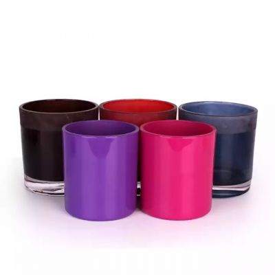 Wholesale Empty 720ml 24oz Color large Glass candle Jars containers vessels for Candle Making