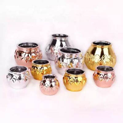 Luxury Empty Decoration 2oz 4oz 14oz glass votive candle holder candle jars container