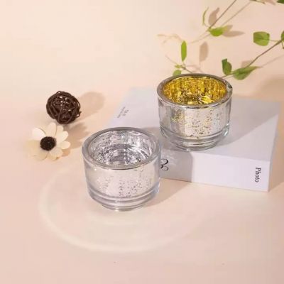 Wholesale 4Oz 8Oz 10Oz 320Ml 500Ml Gold Silver Soy Wax Scented Candle Holder Candle Glass Jar With Lid Empty Candle Containers