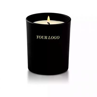 Wholesale Customized luxury white black 6 oz glass candle vessels with bamboo wooden lid candle jars with box