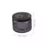 lead free embossed 4oz glass candle jar with metal lid for home decoration wax container colored grey glass candle holder