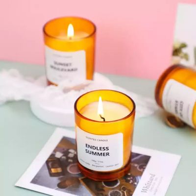 200ml creative gradual frosted candle jar glass with lid wholesale Christmas gifts
