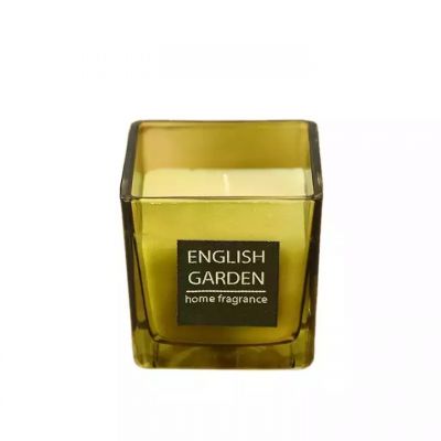 Custom made high-quality luxury glass square candle jar for wedding and Christmas decoration
