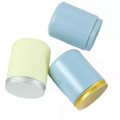 Customized simple multicolor small aromatherapy candle glass jar with lid