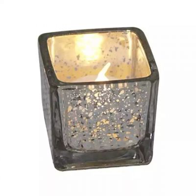 Wholesale new retro square candle jar custom candle cup container wick Gift Set