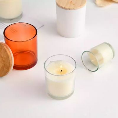 Wholesale fashion aromatherapy candle containers small candle cans with cover glass