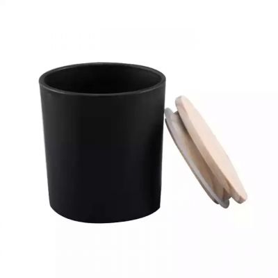 Spot wholesale frosted aromatherapy Candlestick candle jars glass with lid