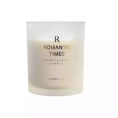 Luxury candle jar glass with lid wholesale 8 oz 10 oz White thick frosted small candle jar