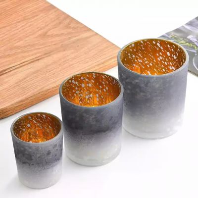 Wholesale boutique electroplating spray color aromatic candle cup empty star romantic sky candle jar