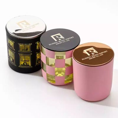 Wholesale Custom Multi Color laser laser engraving empty Glass candle jars for candle making