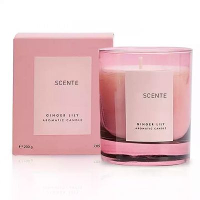 Wholesale Custom Multi Color Clear luxury empty Glass candle jars with lid and packaging
