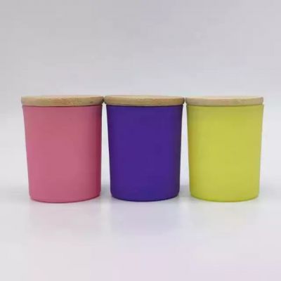 Glass Candle Holder Candle Jars Custom Color Logo Luxury Hot Sale 200 Ml Amber Christmas Silk Screen Printing Matte
