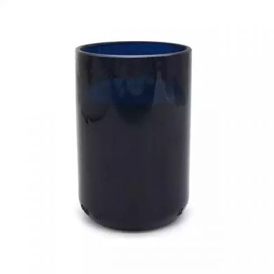 Factory wholesale recycled red wine bottle glass candle holder, can be used for DIY candle making