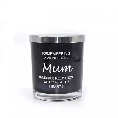 Wholesale custom 300ml custom polished aromatherapy candle with metal lid and label for home decoration