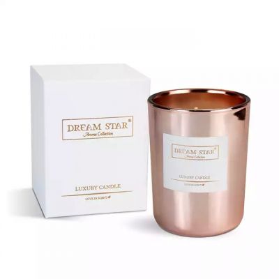 Factory Wholesale Empty Candle Container Jar Custom Matte Electroplated Glass Fashion Luxury European Customized Logo Accept