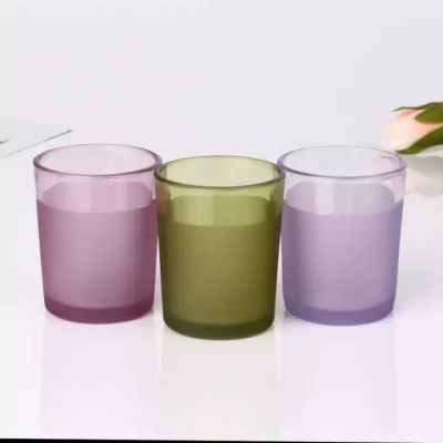 2oz 50ml Customized Frosted Glass Candle Jar Container small frosted candle jars bulk