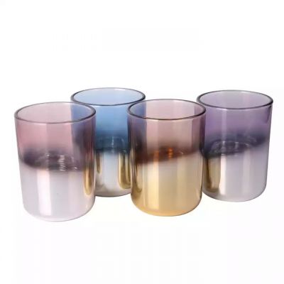 Gold White Glass Candle Stick Holder Set Glasses Wholesales