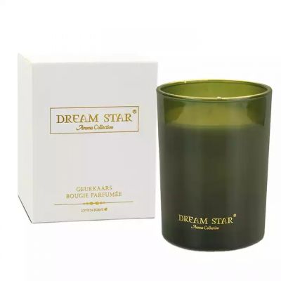 Aluminum foil printing luxury colored glass scented candles pink jar