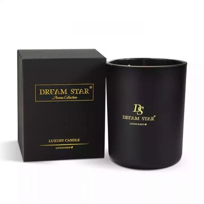 Color aluminum foil printing glass jars making black matte candle jars