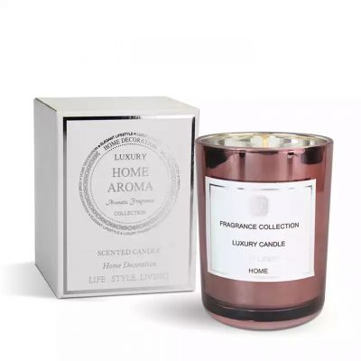 2022 Trends ideas candle glass jar luxury custom electroplating empty glass aromas candle jars