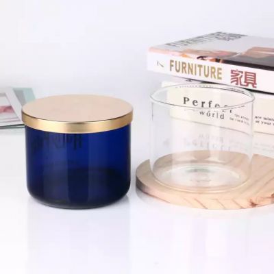 Heat-Resistant-Glass-Candle-Jar Wholesale Straight Sided Clear Glass Jars Candle