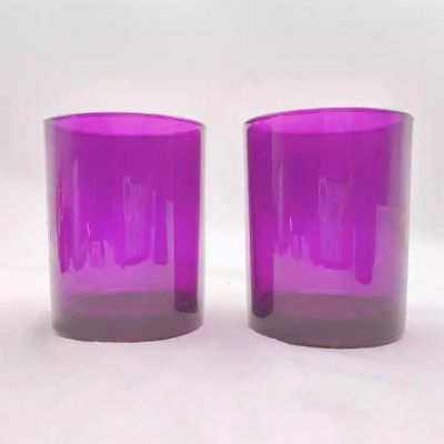 Cheap Empty 8oz Colorful Glass Jar Decorative Glass Candle Jar Wholesale