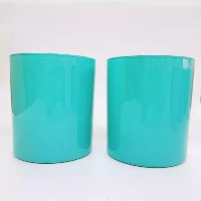 Wholesale Empty Bulk 16oz green glass container for candles