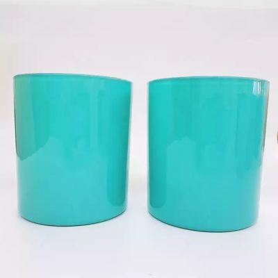 Wholesale Empty Bulk 16oz green glass container for candles