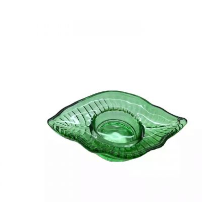 wholesale custom leaf unique design luxury bulk small nordic glass vintage tealight candle holder