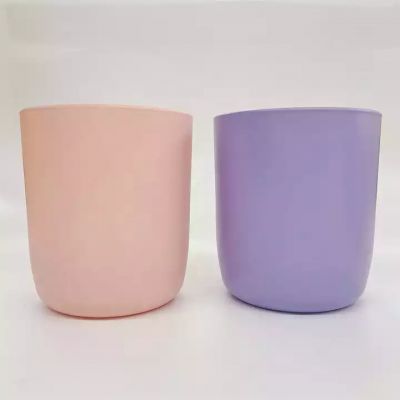 Decorative Matte Color Round Bottom 8oz candle making jars