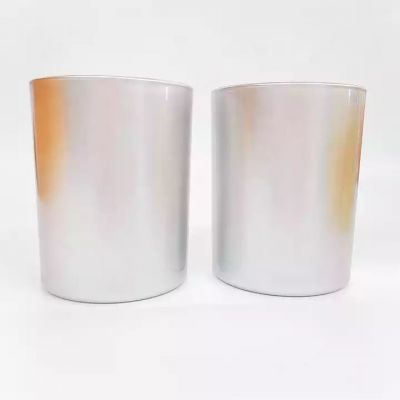 Luxury decorative silver empty candle making jars wholesale