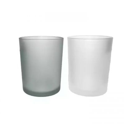 luxury empty frosted colorful glass candle holder candle glass jar with lids