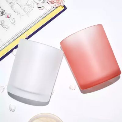 factory cheap price 9oz glass candle holder colored candle jars glass