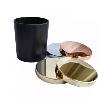 gold silver luxury matt black scented jar candles cheap wholesale 10 oz candle jars with lid