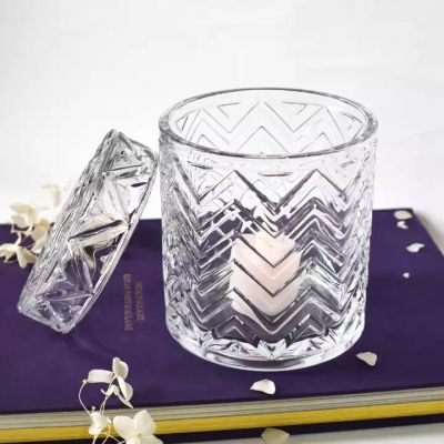 wholesale luxury candle vessels and packages crystal clear handmade glass aura candle vessels