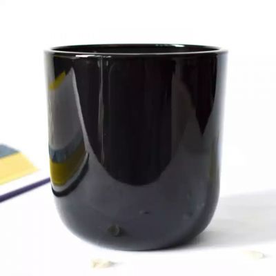 round bottom bulk candle jar black luxury candle container jar with lid and gift box 10 oz black and gold candle jar