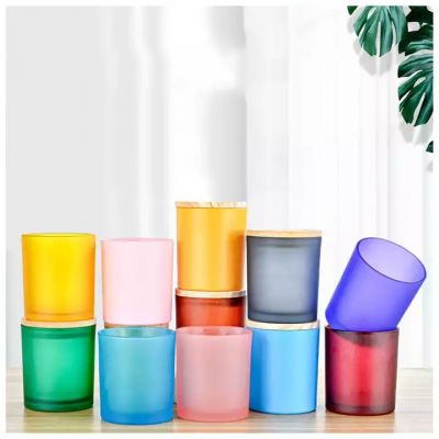 Wholesale black candle jar green glass candle jar custom gold candle jar with lid