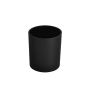 Round Black Matte Amber Candle Glass Jar Wood Lid Empty Candle Jars Jar With Lid