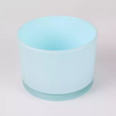 Wholesale Matte Glass Frosted 3 Wick Candle Jar Vessels with Lid for Soy Wax Scented Candle Making