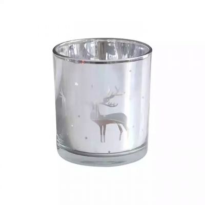 Ins creative personality Christmas decoration glass candle holders lanterns and candle jars glass cylinder candle